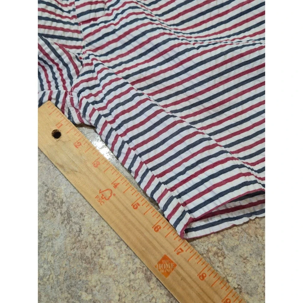 Chubbies Mens XL Seersucker Shorts Red White Blue Striped 7 Inch Inseam USA Made